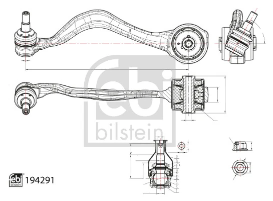 Control/Trailing Arm, wheel suspension